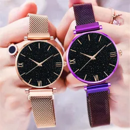 Armbandsur 2023 Rebirth Women Watches Romantic Magnet Starry Sky Ladies Quartz Wristwatch Female Clock Reloj de Mujer Zegarek Dams A Lover