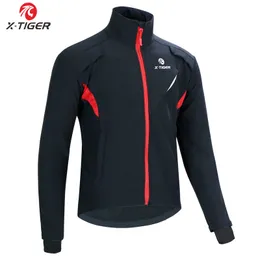 Cykeljackor X-Tiger Winter Fleece Thermal Cycling Jacket Coat Windproof Cykelkläder Autumn Outdoors Sport Cycling Camping Handing Jacket 230313