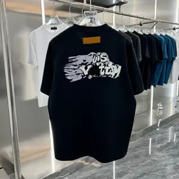 Louiseity Mens Designers T Shirt Man Womens Brand viutonity Tshirt مع رسائل تطريز قصيرة من القمصان الصيفية المحملات الفاخرة OV 9129