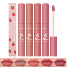 Berry Mousse Matte Lip Gloss Waterproof Long Lasting Liquid Lipstick Strawberry Lips Makeup