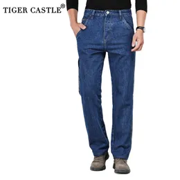 Męskie dżinsy zimowe jesień wysokiej talii grube bawełniane tkaniny dżinsy mężczyźni zwykłe klasyczne dżinsy męskie dżinsowe spodnie wielofunkcyjne spodnie 230313