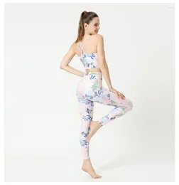 Active Sets Women's Arrival Cool Individual Leggings Tops Print Color Fashion Quick Dry Bodycon Slim Fitness Pant Stretch