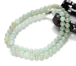 Anhänger Halsketten Großhandel 5-6 mm chinesischer Schmuck Natural Jadeit Halskette 21 Zoll