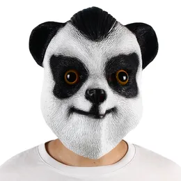 Party Masks Lovely Panda and the Little Mole Cartoon Masks Latex Full Face Headgear Bar Halloween Party Live Show Funny Props Deluxe Novelty 230313