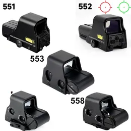 558 553 552 551 holografisk röd dot scope Red Coating Lens Tactical Hunt Rifle Sight Reflex T-Dot Optics With 20mm Mount Aluminium Eloy Construction