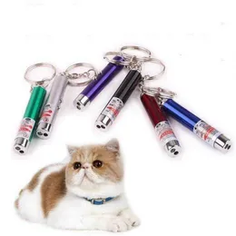 1 st laser rolig katt stick ny cool 2 in1 röd laserpekare penna med vita ledljus barn lek hund leksak