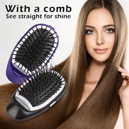 Ionic Electric Hairbrush Portable Electric Ionic Hairbrush Negative Ions Hair Comb Brush Hair Modeling Styling Magic Hairbrush3061