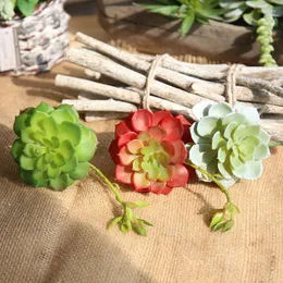 Kwiaty dekoracyjne mini symulacja sukulenty sztuczne ozdoby kolorowe lotosu rośliny domowe dekoracje ogrodowe sf68538