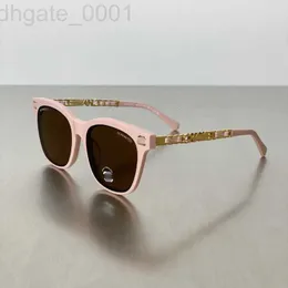 Sonnenbrillen-Designer, neuer Stil, kleine, duftende Sonnenbrille 0780, vielseitige runde Rahmenplatte, Display-Gesicht, Schaffell, gewebte Kettenbeine, KT7P