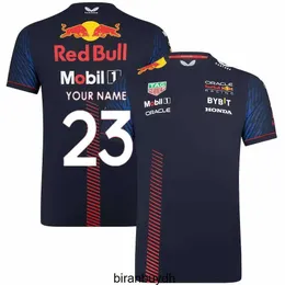 Cycling Men's T-shirts 2023 the New Season F1 Formula 1 Racing Team Uniform Short-sleeved Round Neck Quick-drying Clothes Men's Customized Polo 11# Sergio