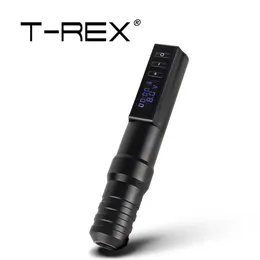 Machine Tattoo T-Rex Ambition Professional Wireless Tattoo Pen مع عرض LED رقمي محرك محرك محمول لفن الجسم 230313