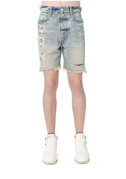 Мужчины разорванные джинсы белый красный черный растяжка Slim Fit Spring осенние джинсовые штаны расстроенные хип -хоп вакерос перекрывают уличные байкерские брюки.