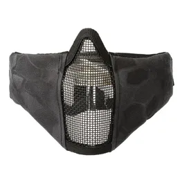 Тактическая складная маска для маски для защитной сетки для маски для пейнтбола Airsoft с 1000D нейлоновой крышкой регулируемой и эластичной ремнем STR204O