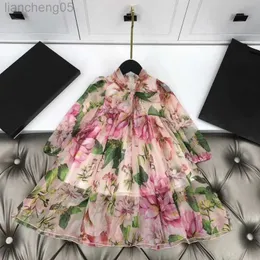 Mädchenkleider Neue, hochwertige Mädchen-Kleider, 3D-Blumen-Rosen-Geburtstagsfeier, Cosplay, blaues Kleid, Kind kommt, Mädchen-Blumen-Prinzessin-Chiffon-Kleid W0314