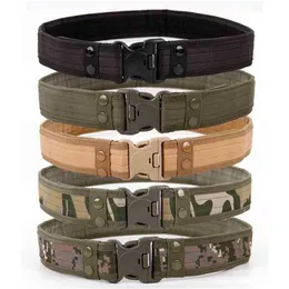 Designer belts 2023 New Army Style Combat Belts Quick Release Tactical Belt Fashion Men Canvas Waistband Outdoor Hunting Camouflage Waist factory outlet