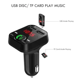 New Car Kit Handsfree Wireless Bluetooth Fast Charger FM Transmitter LCD MP3 Player USB Charger 2.1A Accessories Handsfree Audio Receiver