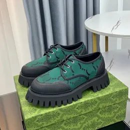 Kadın Tasarımcı Platform Ayakkabı Deve ve Abanoz Tuval Dantel Up Ayakkabıları Büyük Boyut Gayri Sıradan Spor Lüks Parti Elbise Ayakkabı Buzağı Deri Soafers 04