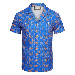 20TT męska koszula hawajska z krótkim rękawem moda kwiatowy nadruk zapinana na guziki kręgle koszule na co dzień męska letnia sukienka koszula M-3XL