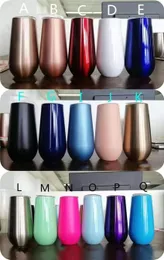 6oz Stainless Steel Wine Tumbler Vacuum Egg Shaped Cups Insulated Coffee Mug Double Wall Beer Mug Travel Champagne Cup Milk