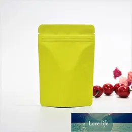 Mode Aluminiumfolie Stand up Mylar Reißverpackung Verpackungstaschen Matte trocken Fruchtbeutel mit Tränen Kerbe Süßigkeiten und Kaffeetasche 12*20 cm