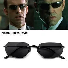 Güneş Gözlüğü Jackjad Vintage Classic the Matrix Ajan Smith Style Polarize Erkekler Serin Perçinler Marka Tasarım Güneş Gözlükleri De 230313