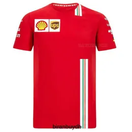 Bisiklet Erkek Tişörtleri Ferari T Shirts Yaz Motor Sporları F1 Araba Fan Yarış Takımı Kırmızı Kısa Keneviz Hızlı Kuru Nefes Alabası