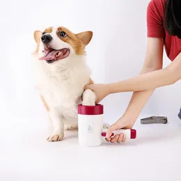 その他の犬用品PETS自動PAWクリーナーポータブル電気ワッシャーカップ猫洗浄泥の汚れ230313