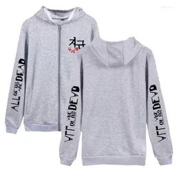 Herrenjacken Männer Frauen Hoodie Jacke All Of Us Are Dead Zip Sweatshirt Harajuku Casual Loose Pullover Trendy Letter PrintMen's