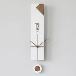 Zegary ścienne Białe liczby kreatywne zegar niestandardowy sypialnia dzieci ciche nordyckie projekt Orologi Da Parete Home Decoration EA60WC