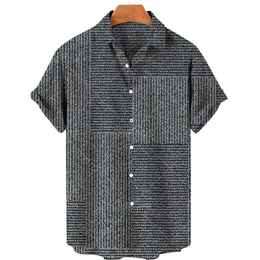 Mäns casual skjortor mosaik hawaiian mäns korta ärmskjorta öppen krage singel tröja 3d tryckt kortärmad fashionabla casual strand topp 230314