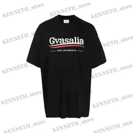 T-shirty męskie VTM2022SS Coke Wave Letter Drukuj T-shirt Owworg Gości luźne męskie i damskie koszulka z krótkim rękawem T230314