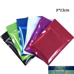 High-end Various colors reclosable zipper Packaging mylar bag glossy package bags flat moisture proof crafts packing Pouches 200pcs 9x13cm