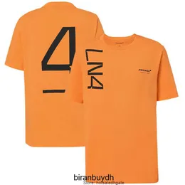 사이클링 남자 티셔츠 2023 McLarens New T Shirts Formula One Summer Tops Orange Children 's Short Sleeves 여성 야외 스포츠 의류