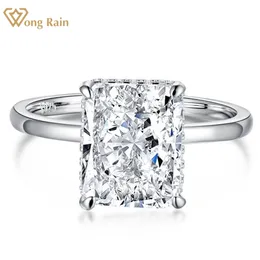 خواتم الزفاف Wong Rain 100 ٪ 925 Sterling Silver Cracked Ice Cut Mateg Breated Gemstone Leaching for Women Fine Jewelry Wholesale 230313