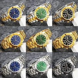 Męskie zegarki Automatyczne mechaniczne zegarek 40 mm Black Dial 6-pin Sapphire zegarek dla mężczyzn 904L Pasek ze stali nierdzewnej Składanie klamry Lumous Wodoodporne zegarki