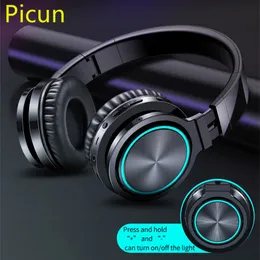 Headsets Picun Wireless Headphones Strong Bass Bluetooth Headset Noise Cancelling Bluetooth Earphones Low Delay Earbuds for Gaming Phone 230314