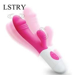 Vibradores g vibrador de vibrador vibrador de coelho para mulheres vibração dupla silicone à prova d'água clitina vagina massageador brinquedos sexuais para mulheres 230314