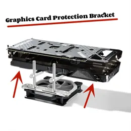 Suporte de proteção de placa gráfico Stand para RTX4090 Material de alumínio ajustável de altura compatível com suporte turbo de fã de 12/14cm