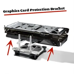 Grafikkortsskyddsfästet för RTX4090 Höjd justerbar aluminiummaterial kompatibelt med 12/14 cm fläktstöd