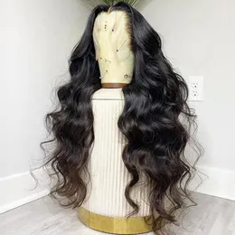 Syntetiska peruker 13x6 Body Wave Spets Front Wig Full Lace Human Hair Wigs For Women Pre Plucked 13x4 30 34 Inch HD Loose Wave 360 ​​Spets Frontal Wig 230314
