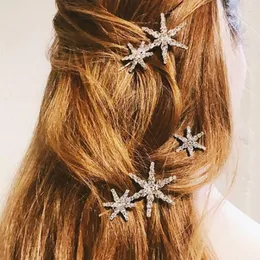 Headpieces Women Wedding Hair Accessories Star Hairpin Side Folder Jewelry Clips