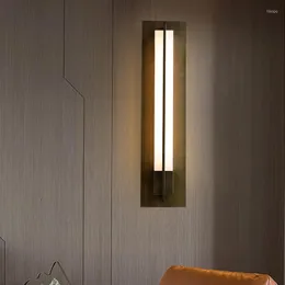 Lâmpada de parede chinesa liderada moderna retrô simples faixa restaurante de iluminação tv cenário sala de estar de cabeceira