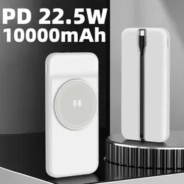 Cell Phone Power Banks Power Bank Magnetic Wireless Charger for iPhone14 13 12 Pro Max Mini 10000mAh PD225W Quick Charging Powerbank External Battery R230301