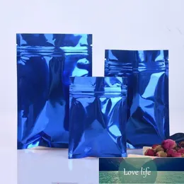 Mode olika färger återlämnar dragkedja förpackning mylar väska glansiga paket väskor platt fuktproof hantverk packar påsar 200 st 9x13cm