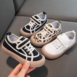 Sneakers Childrens Canvas Shoes Kindergarten Baby Soft Toddler Girls Leopard Breathable Casual Boys Comfortable Sneaker White 230313