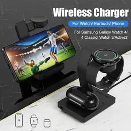 Carregador sem fio para Samsung Galaxy Watch4 clássico relógio 3 Active2 Buds Pro Smart Watch Charging Stand Holder Dock Acessórios