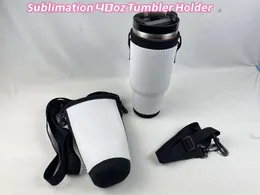 Sublimation 40oz Tumbler Holder Blank Reusable Water Bottle Sleeve Organization Neoprene Insulated Sleeves Cup Cover Z11