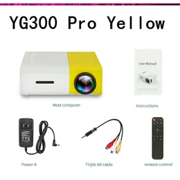 YG300 Pro Led Mini Protable 800 Lumens Support 1080p Full HD Playback, совместимый с HDMI USB Home Theatre Projector