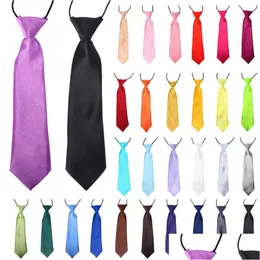 Krawatten für Kinder, verstellbar, elastisch, für Babys, Accessoires, einfarbig, lässig, für Kinder, MTI-Farben, Drop-Lieferung, Mutterschaft, Dhqtn