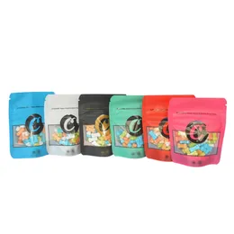 3,5 g 7g 28g Cookie Mylar Bags California Runtz Zipper Affronta Child -Hup Stand Up Odore Borsa di imballaggio a prova di odore con adesivi